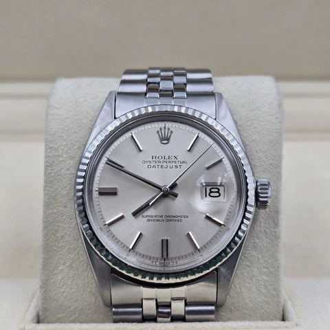Rolex Datejust 1601 Stainless Steel Silver Stick Dial Jubilee 36mm Watch