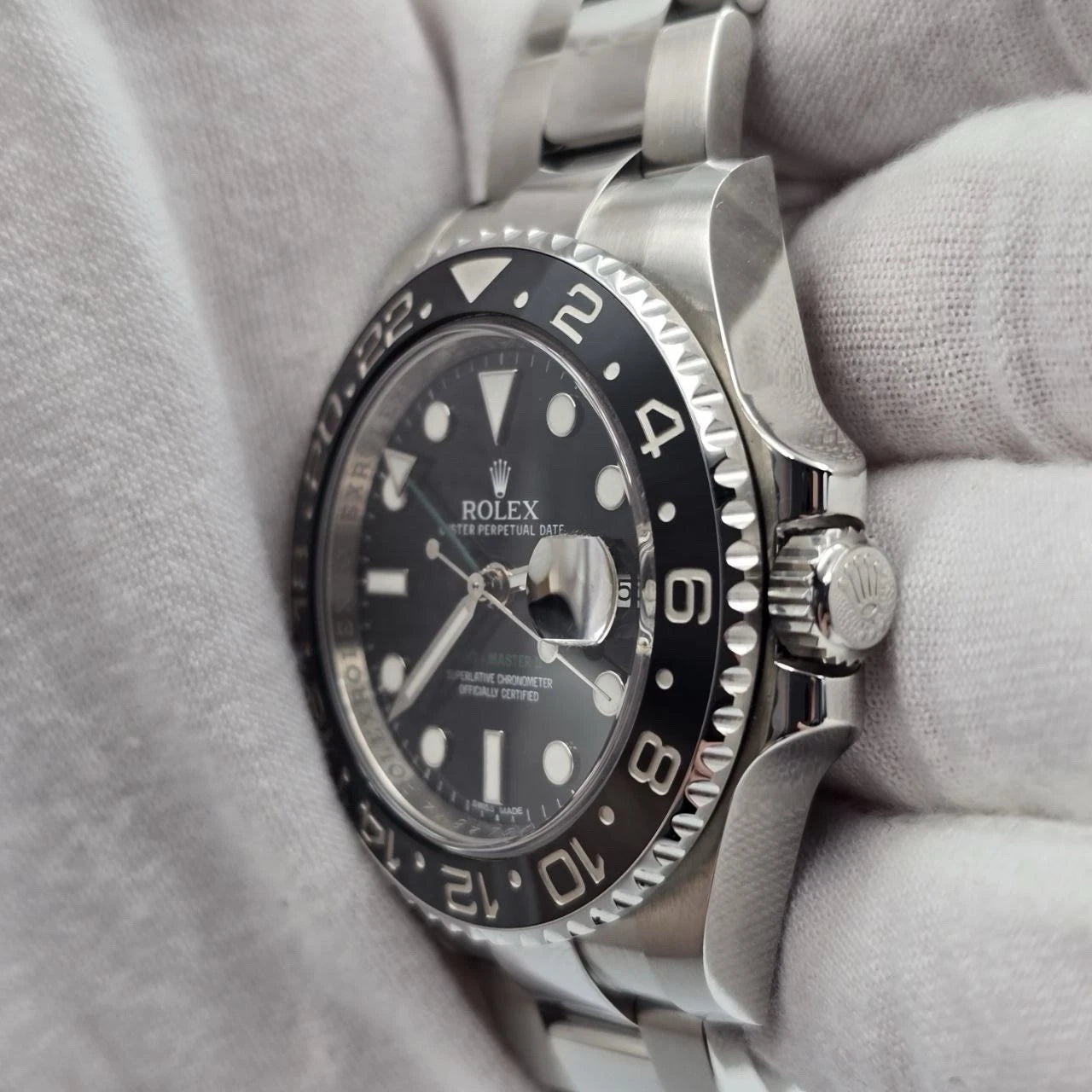 2012 PAPERS Rolex GMT Master II 116710LN Steel Ceramic "Green Arrow" 40mm BOX