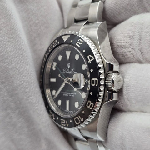 2012 PAPERS Rolex GMT Master II 116710LN Steel Ceramic "Green Arrow" 40mm BOX