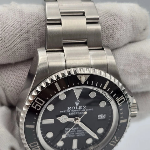 PAPERS 2024 Rolex Sea-Dweller Deepsea Black Ceramic Steel Dive 44mm 136660 BOX