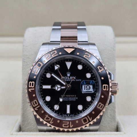 2023 PAPERS Rolex GMT-Master II Rootbeer 40mm 126711CHNR Two-Tone Rose Gold BOX