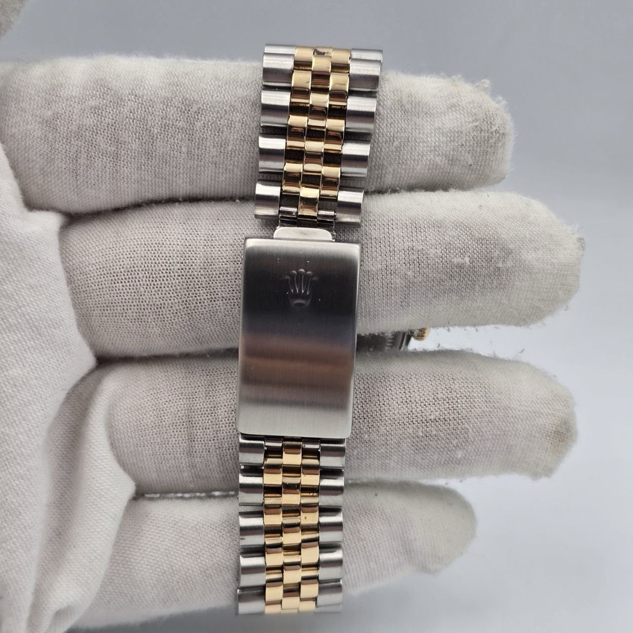 PAPERS Rolex Datejust Champagne Two-Tone Yellow Gold Jubilee 16013 36mm Watch