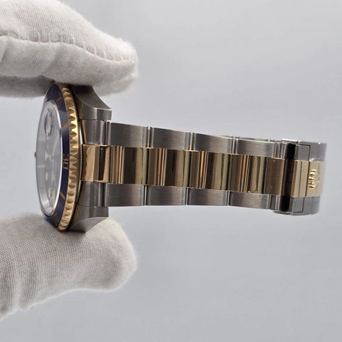 PAPERS 2022 Rolex Submariner Blue Dial Two Tone Gold 41mm Watch 126613LB BOX