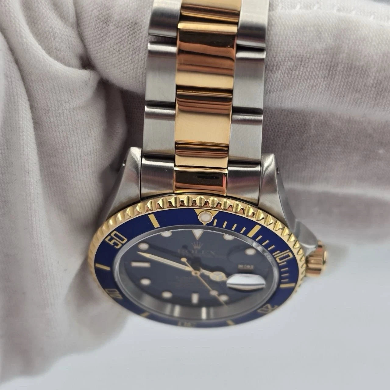 PAPERS Rolex Submariner 16613 Blue Dial Two Tone 40mm Watch + 2024 CPO