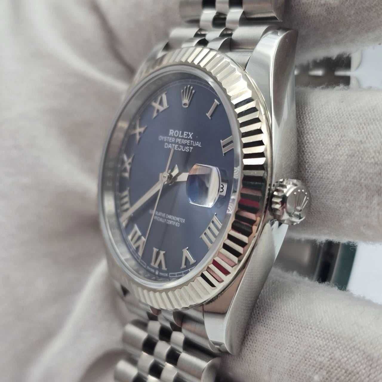 2020 PAPERS Rolex Datejust 41mm 126334 Steel Jubilee Roman Blue Dial BOX