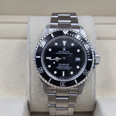 PAPERS Rolex Sea-Dweller 16600 Stainless Steel Black Dial 40mm Watch