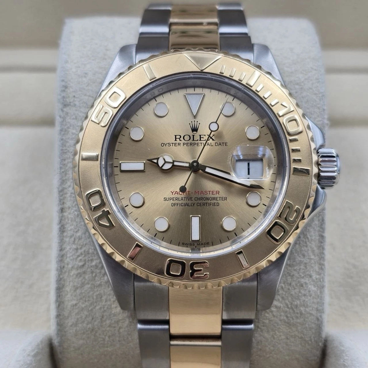 Rolex Yacht-Master 16623 Champagne Dial Two Tone 18K Yellow Gold Steel 40mm