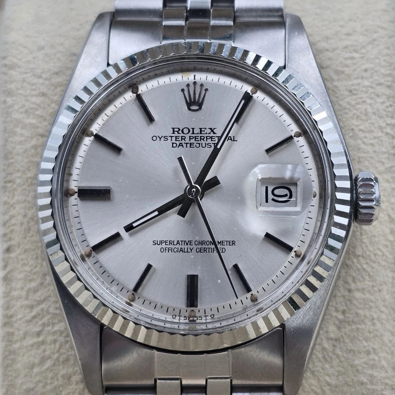 Rolex Datejust 1601 Stainless Steel Silver Dial Jubilee 36mm Automatic Watch