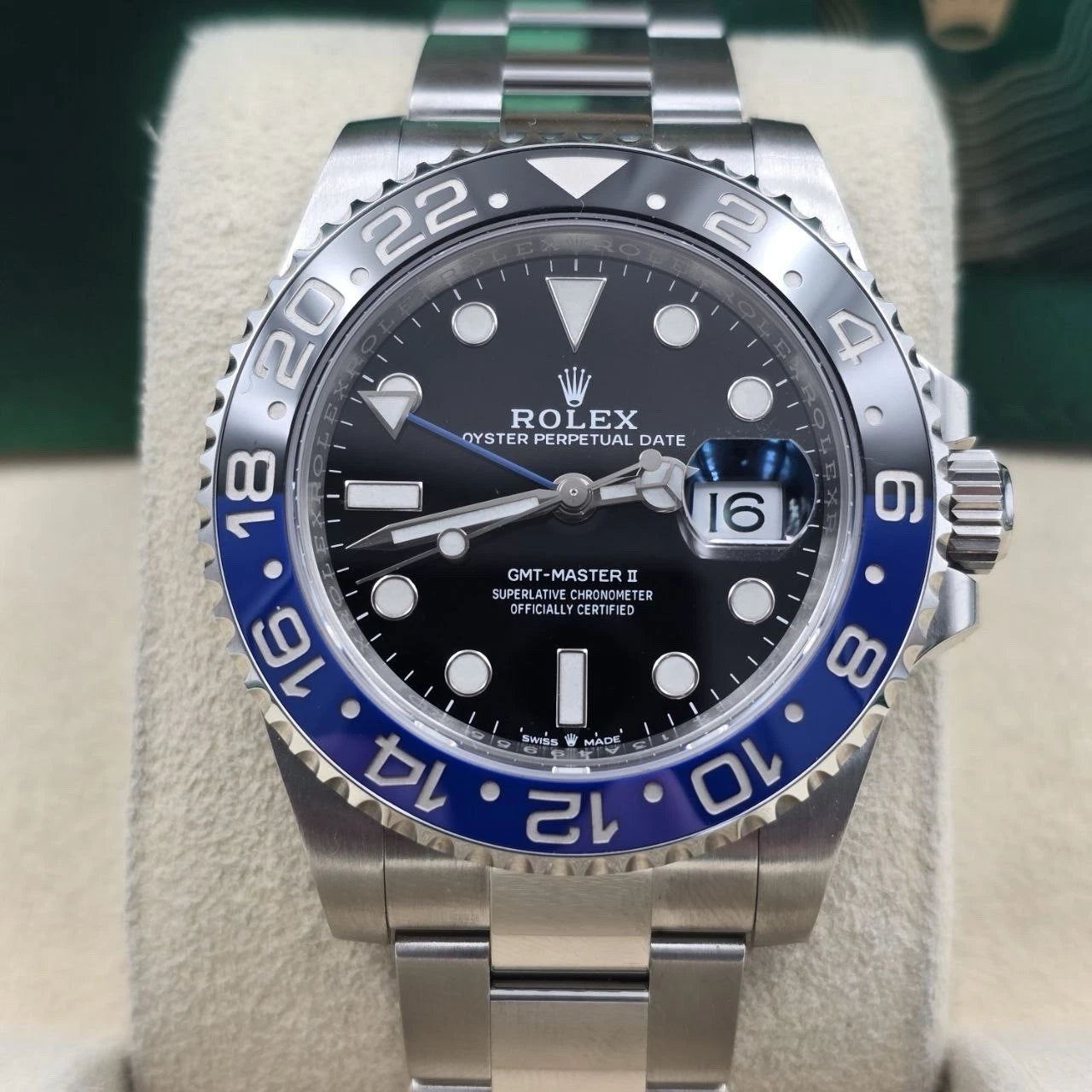 2021 PAPERS Rolex GMT Master II Batman Steel Oyster Bracelet 126710BLNR BOX