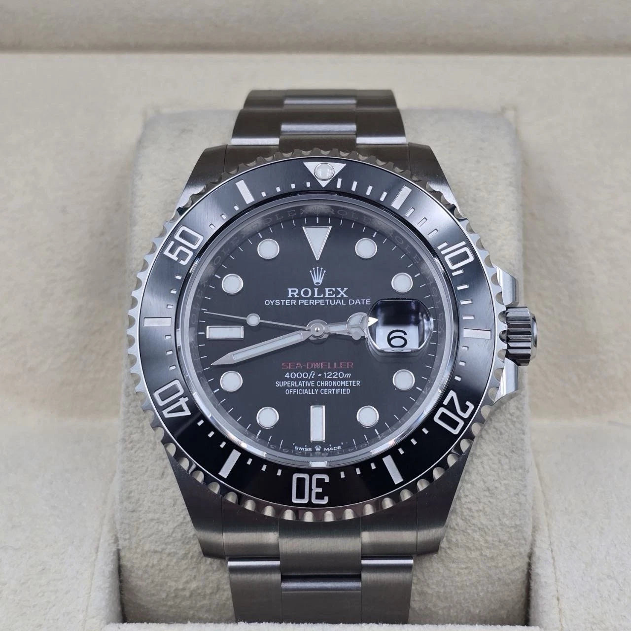 2019 MINT PAPERS Rolex Sea-Dweller Black Red Letters 43mm MK2 126600 BOX