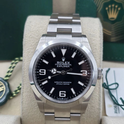 PAPERS 2024 Rolex Explorer I 40mm 224270 Stainless Steel Black Dial BOX