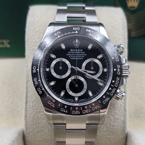 2023 PAPERS Rolex Daytona 116500LN Black Dial Ceramic 40mm Steel Watch BOX