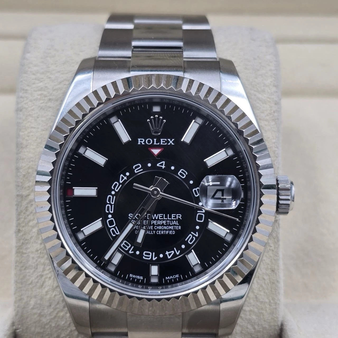 2022 PAPERS Rolex Sky-Dweller 42mm Black Dial Oyster Bracelet 326934 BOX