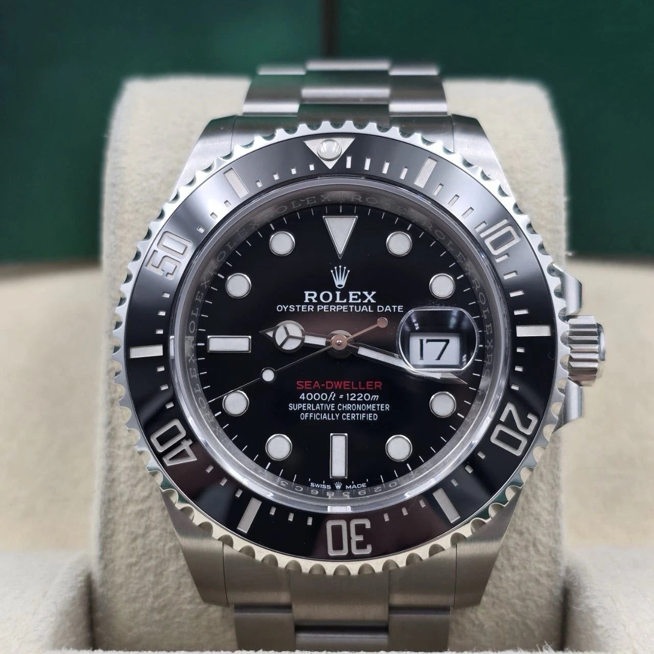 2019 PAPERS Rolex Sea-Dweller Black Red Letters Stainless Steel 43mm 126600 BOX