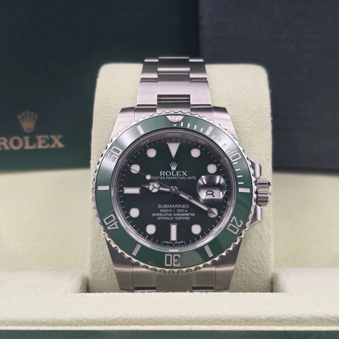 2013 PAPERS Rolex Submariner Hulk 116610LV Green 40mm Ceramic Watch BOX