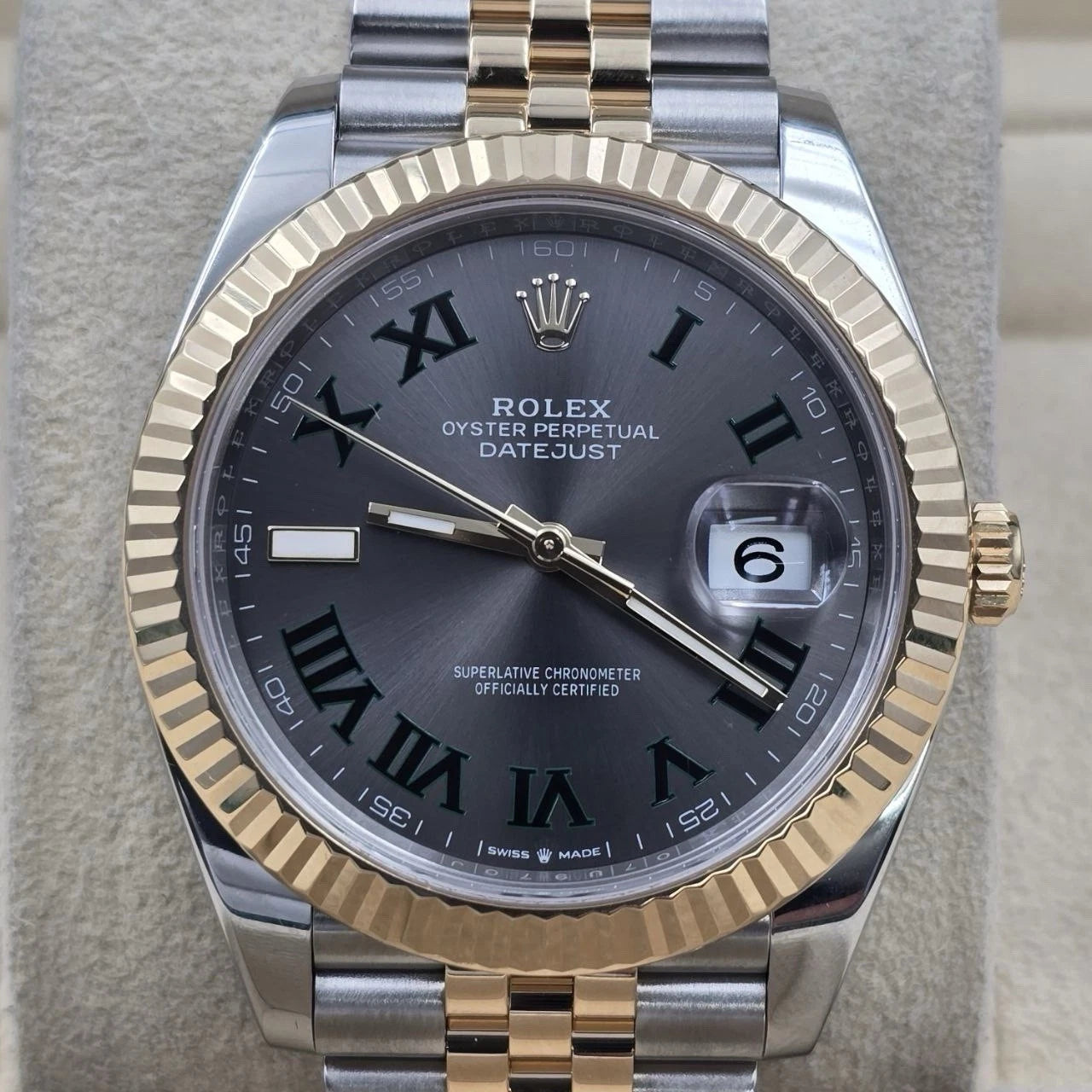 PAPERS 2024 Rolex Datejust 41mm Two Tone Wimbledon Dial Jubilee 126333 BOX