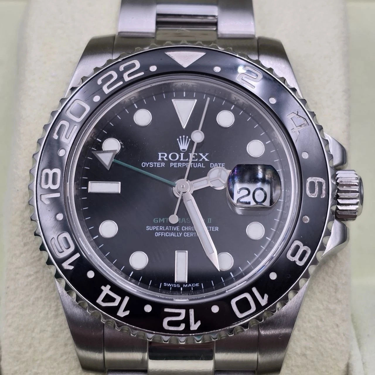 PAPERS Rolex GMT Master II Green Arrow 116710LN Ceramic 40mm Watch BOX