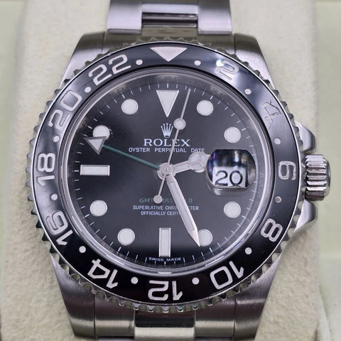 PAPERS Rolex GMT Master II Green Arrow 116710LN Ceramic 40mm Watch BOX