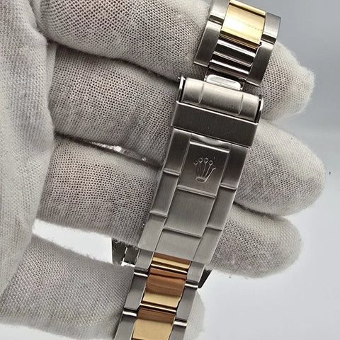 Rolex Submariner Date 18K Yellow Gold Black Stainless Steel 40mm Watch 16803