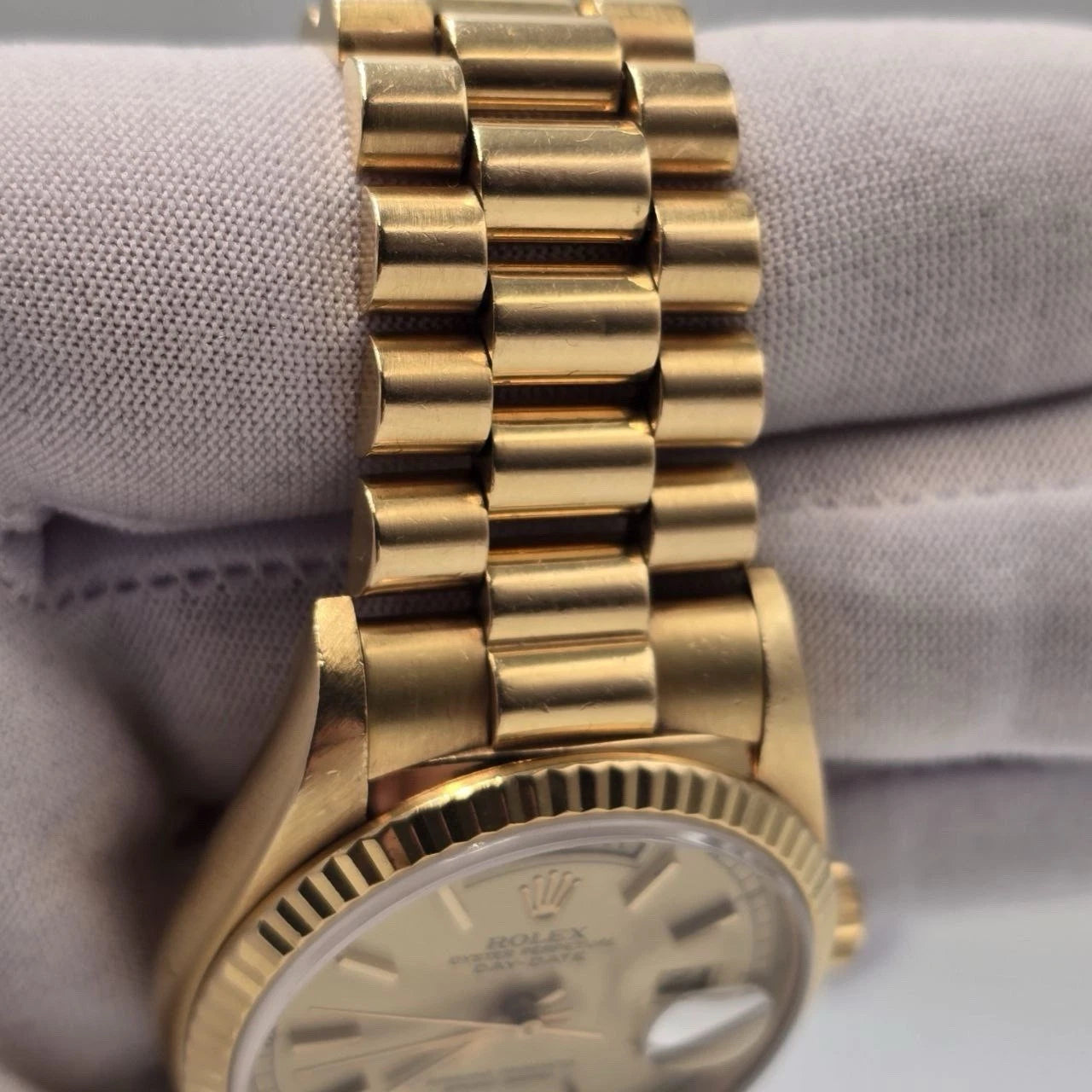 PAPERS Rolex President Day Date 36mm Champagne Dial 18238 Double Quick Gold BOX