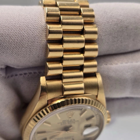 PAPERS Rolex President Day Date 36mm Champagne Dial 18238 Double Quick Gold BOX