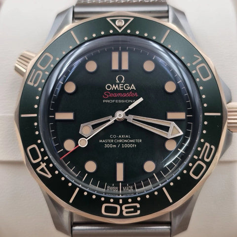 2025 Omega Seamaster Diver Green Dial Titanium Bronze Gold 210.90.42.20.10.001