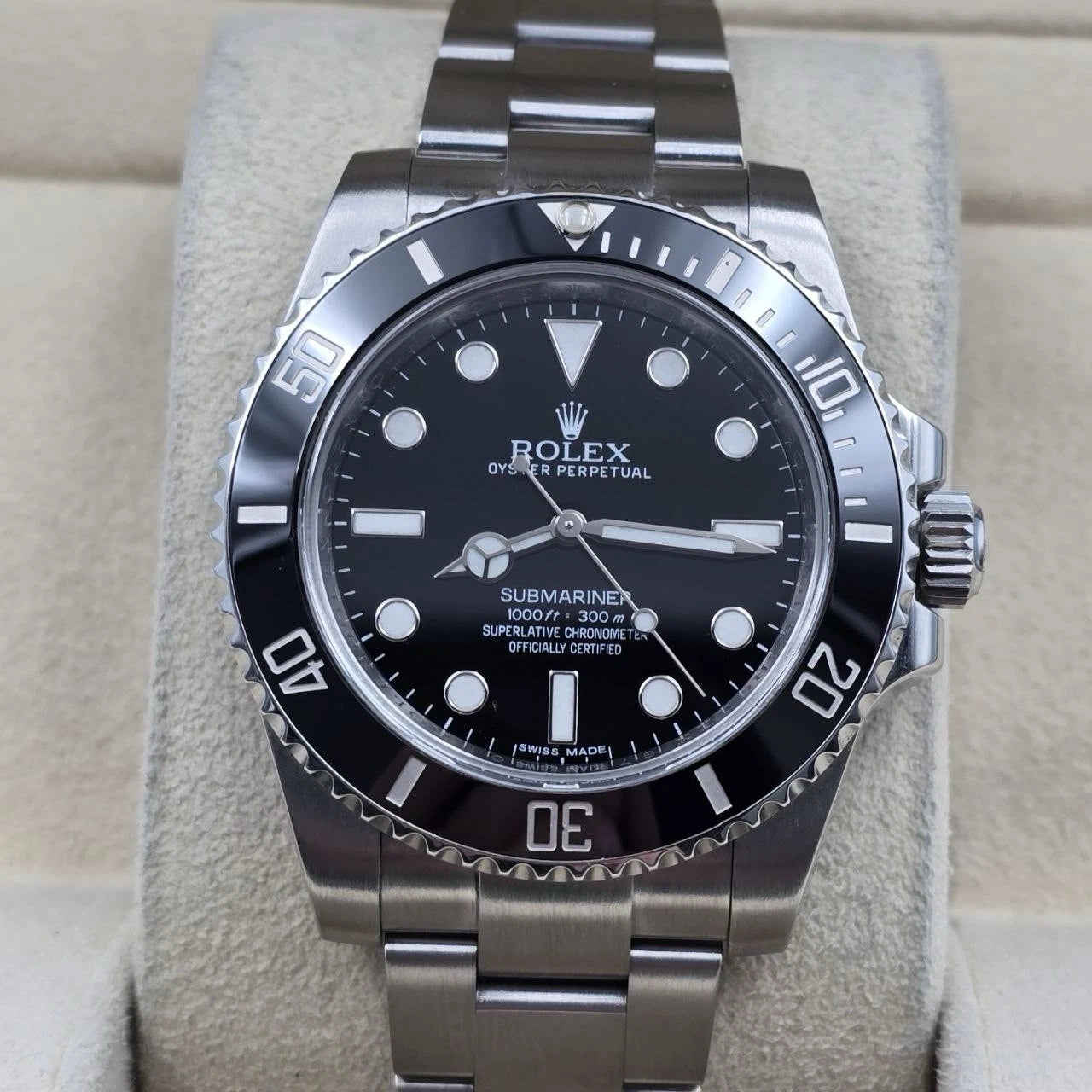 2016 PAPERS Rolex Submariner No-Date 114060 Black Ceramic 40mm Watch BOX