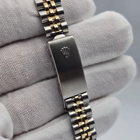 Rolex Lady Datejust 69173 Gold & Steel Mother of Pearl Diamond Dial 26mm Watch