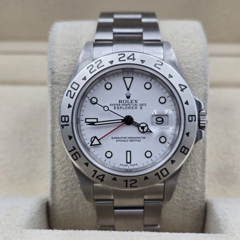 Rolex 16570 Explorer II Polar White Dial Stainless Steel 40mm Watch