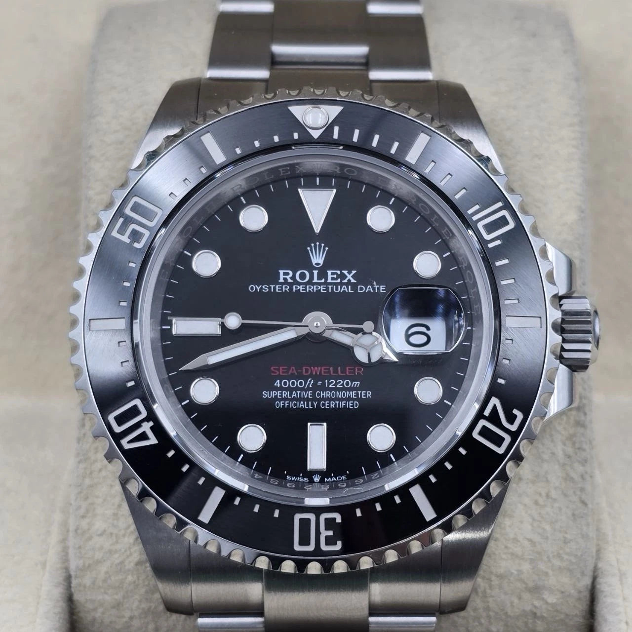2024 MINT PAPERS Rolex Sea-Dweller Black Red Letters 43mm 126600 BOX
