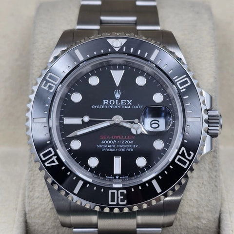 2024 MINT PAPERS Rolex Sea-Dweller Black Red Letters 43mm 126600 BOX