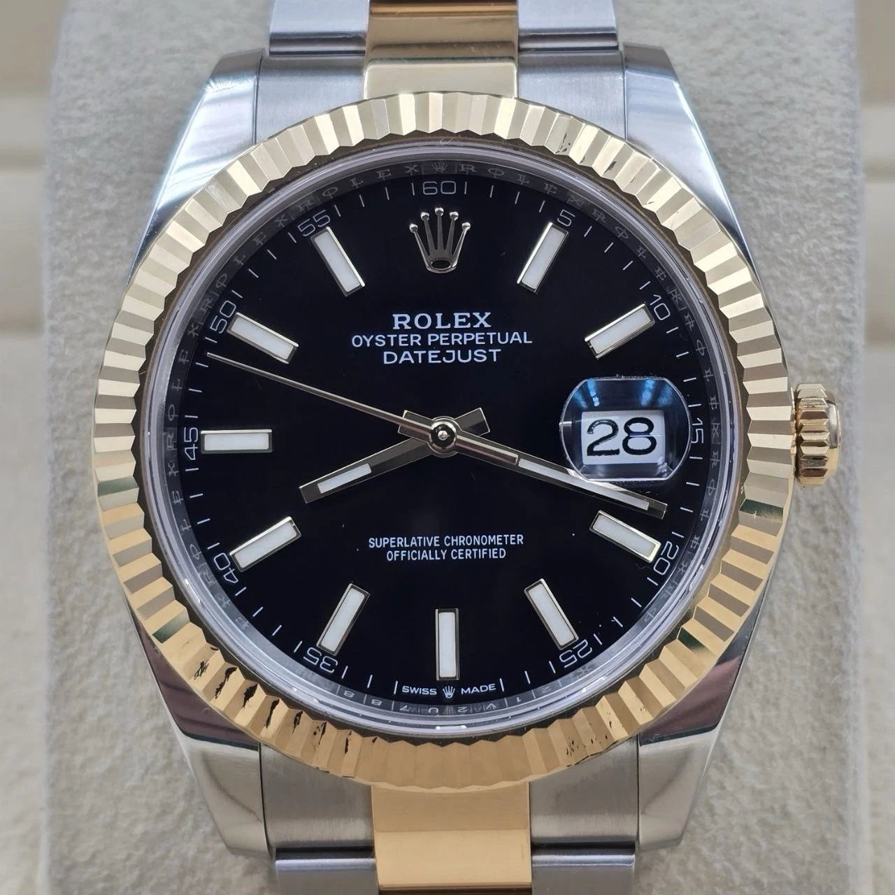 MINT PAPERS 2023 Rolex DateJust 41mm Two Tone Black Dial Oyster 126333 BOX