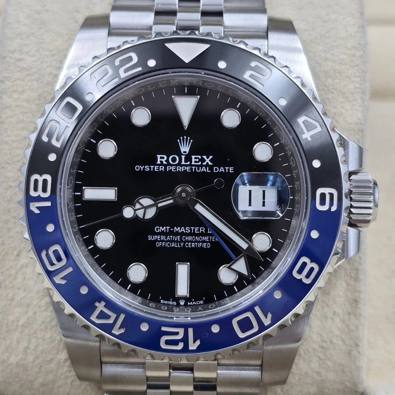 PAPERS MINT 2021 Rolex GMT-Master II 126710BLNR Batgirl Jubilee 40mm Watch BOX