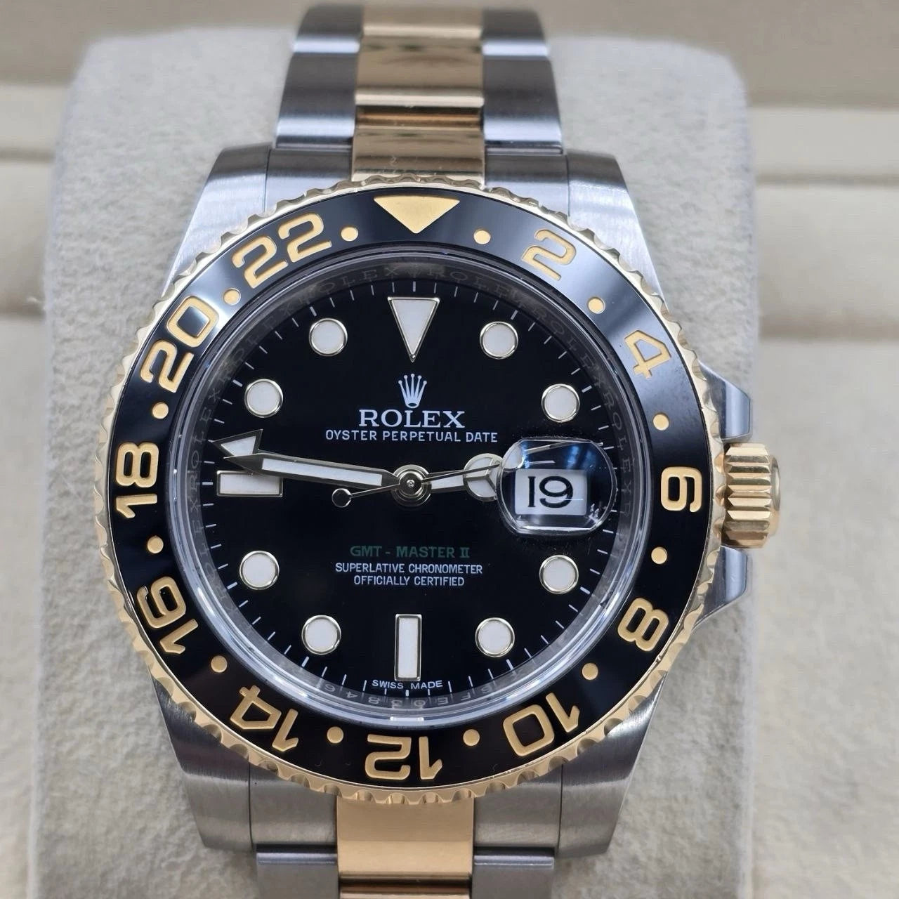 2016 PAPERS Rolex GMT-Master II 116713LN Ceramic Two Tone 40mm Watch BOX