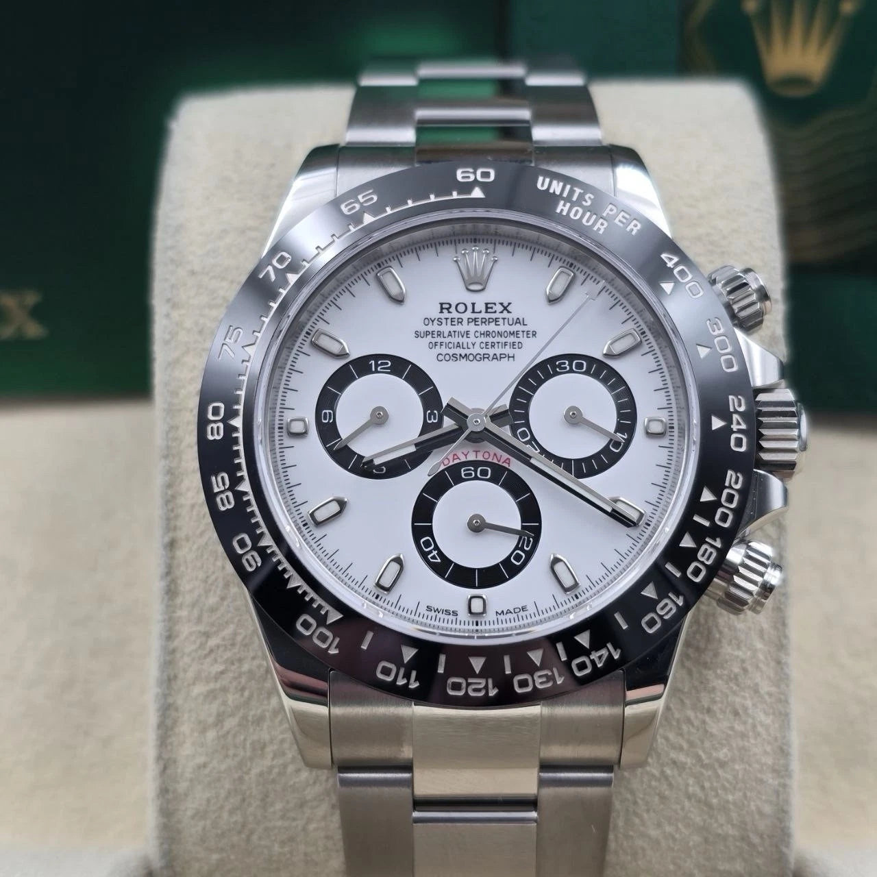 2023 PAPERS Rolex Daytona 116500LN Panda White Dial Ceramic 40mm Steel Watch BOX