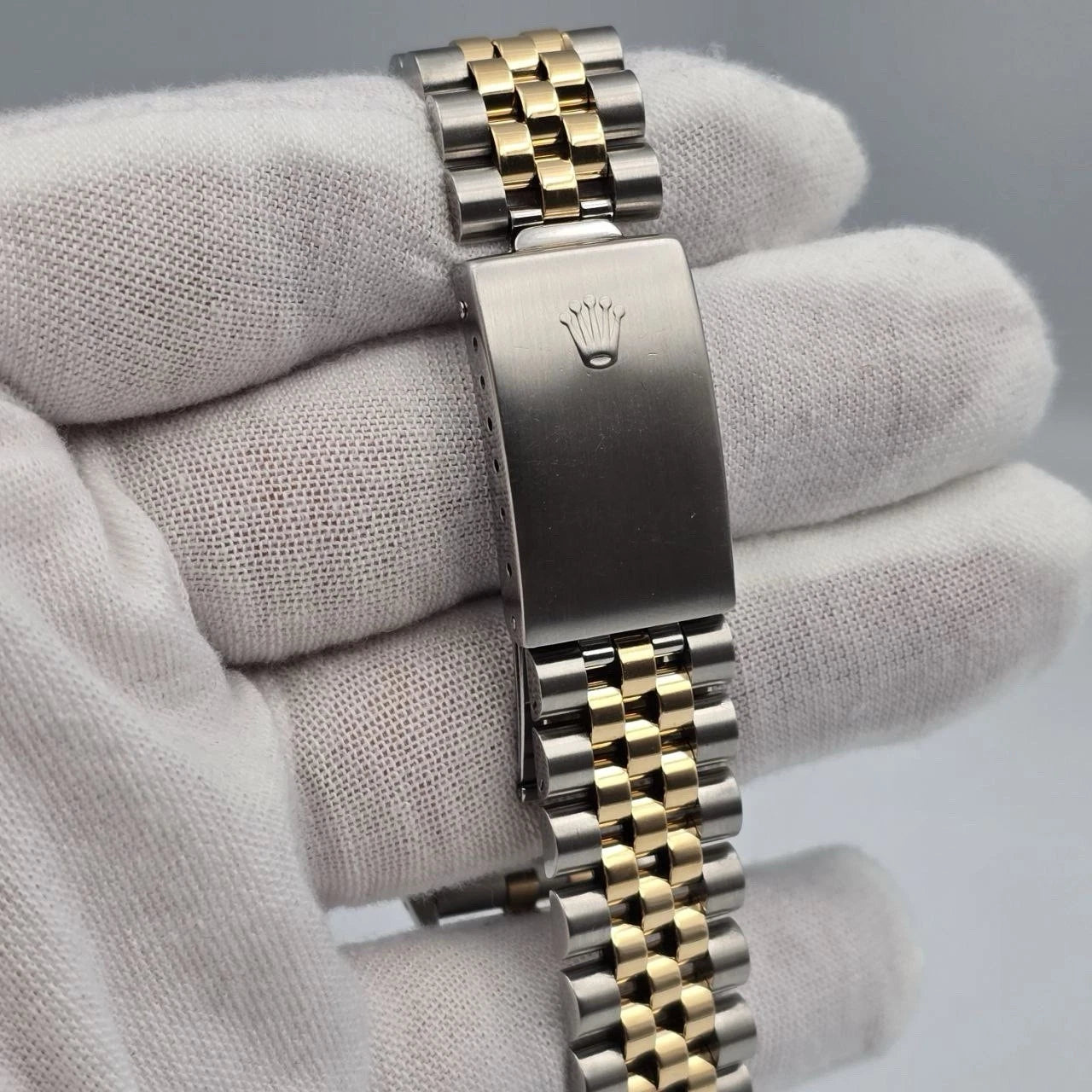 Rolex Datejust 36mm White 18K Yellow Gold Jubilee Stainless Steel Watch 16233