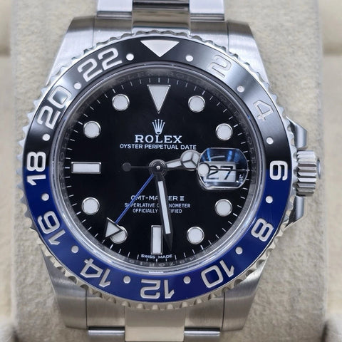 PAPERS 2017 Rolex GMT Master II 116710BLNR Steel Ceramic Batman Watch BOX