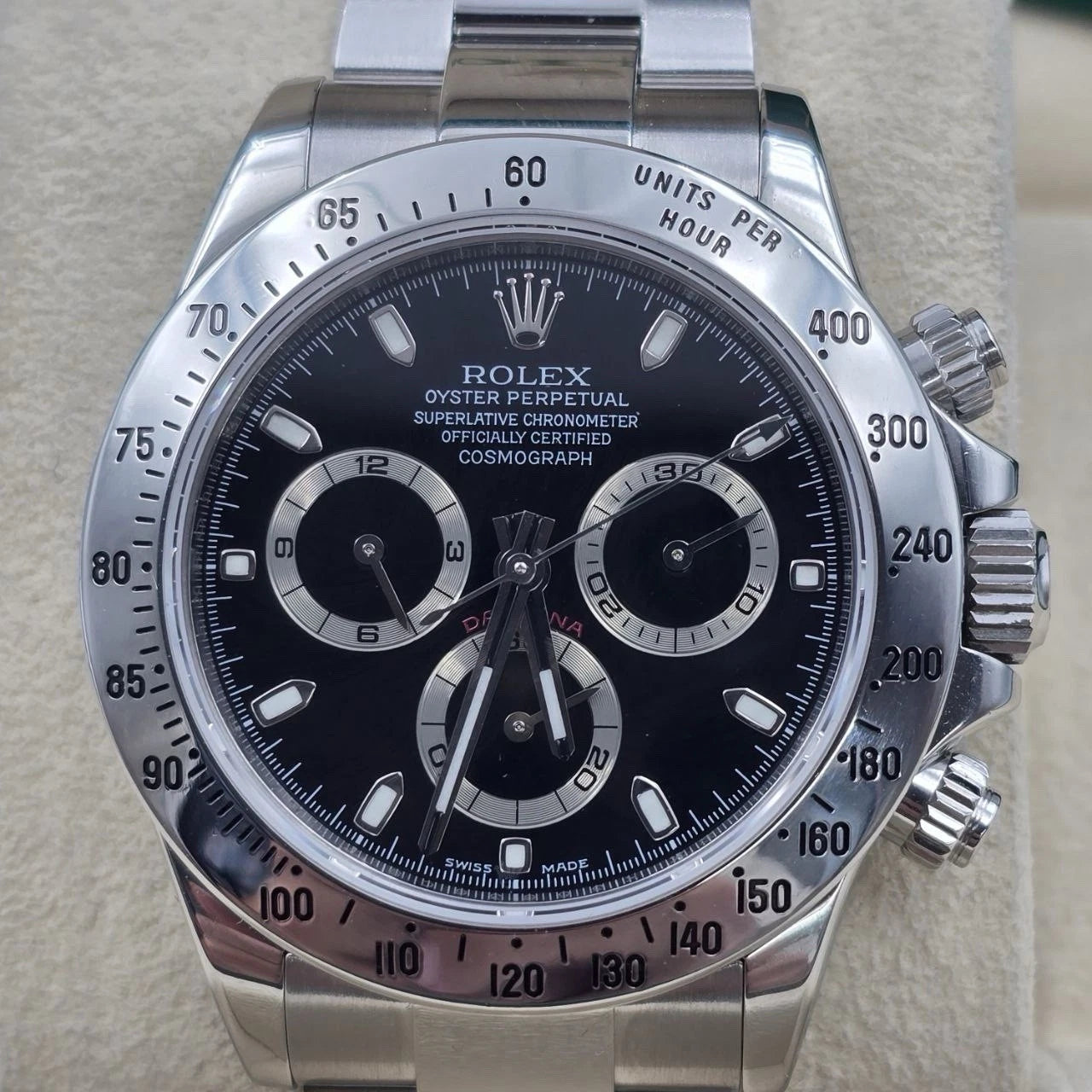 PAPERS 2014 Rolex Cosmograph Daytona 116520 Black Fat Buckle 40mm Watch BOX