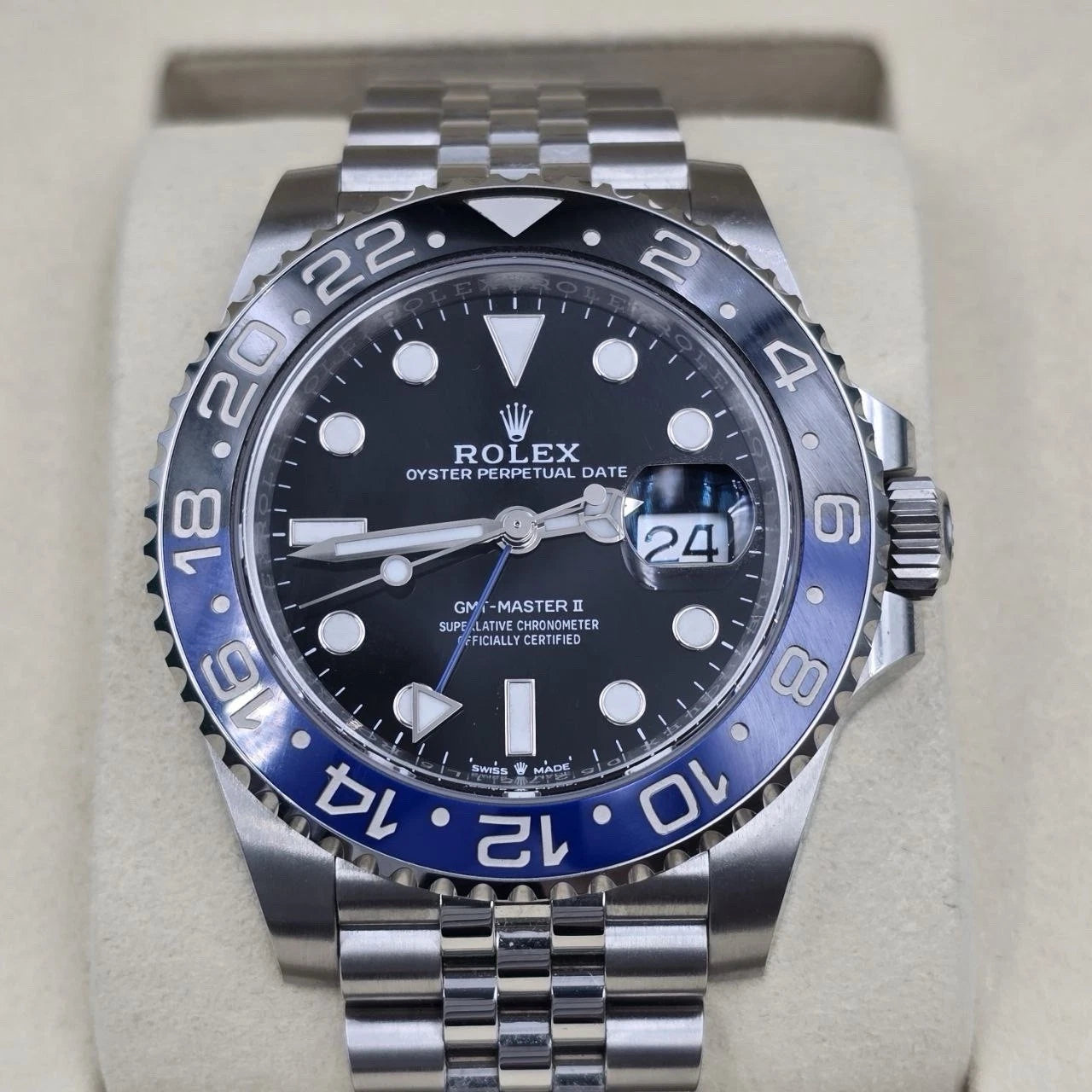 NEW 2025 Rolex GMT-Master II BATGIRL Steel JUBILEE 40mm 126710BLNR UNWORN