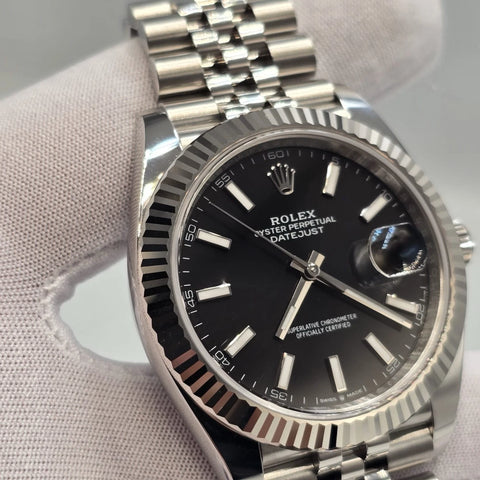 NEW 2025 Rolex Datejust 41mm 126334 Black Jubilee Fluted Bezel UNWORN