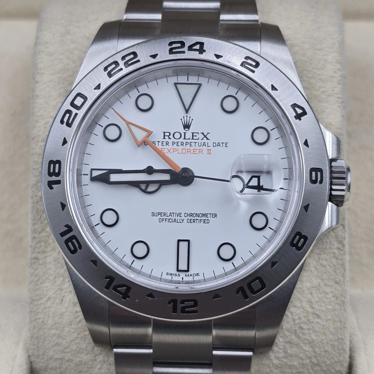 2016 PAPERS Rolex Explorer II 216570 Steel White 42mm Men’s Watch BOX