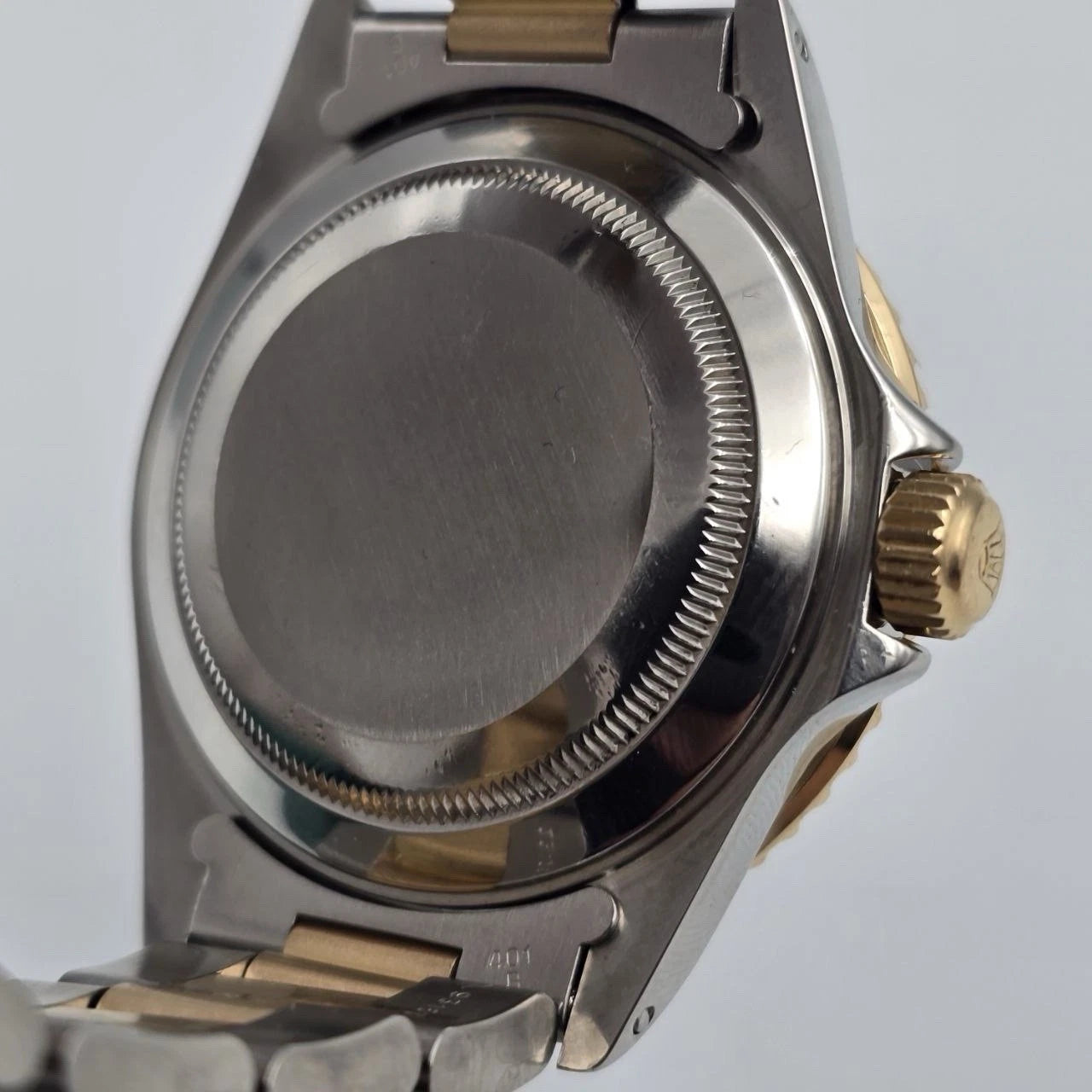 Rolex Submariner Date Black Yellow Gold Stainless Steel 40mm Watch 16613