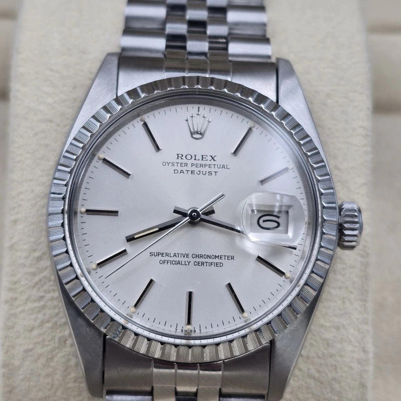 Rolex Datejust Stainless Steel Silver Dial 36mm Automatic Watch 16030