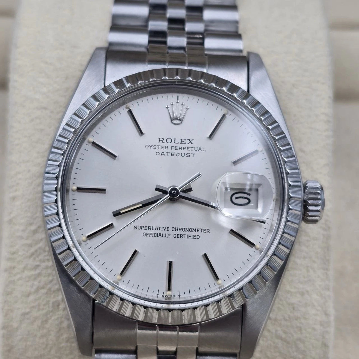 Rolex Datejust Stainless Steel Silver Dial 36mm Automatic Watch 16030