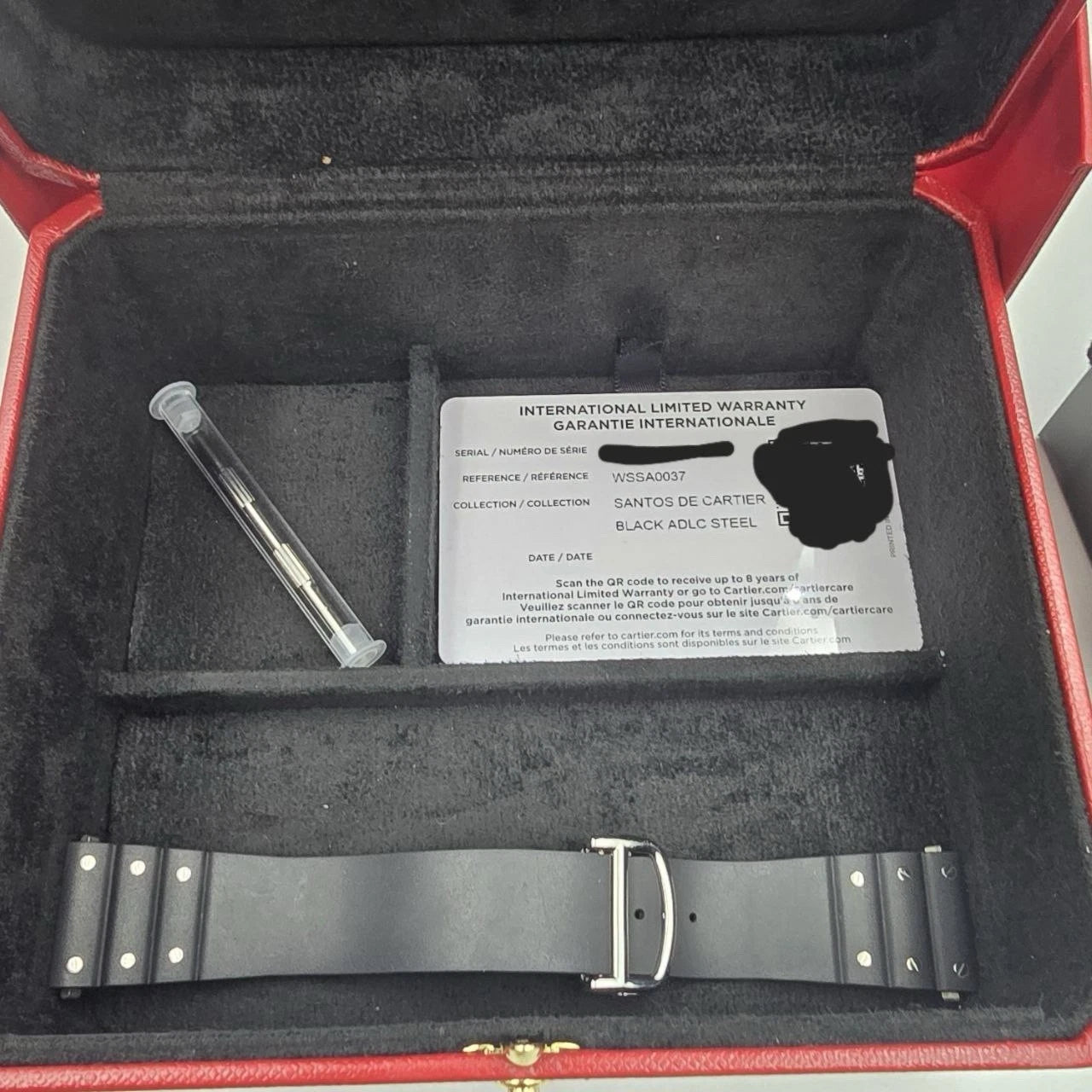 PAPERS Cartier Santos de Cartier WSSA0037 ADLC Gray Dial 39.8mm Watch BOX