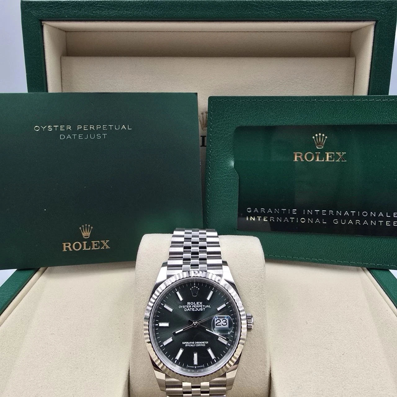 NEW 2026 Rolex Datejust 36mm 126234 Mint Green Dial Fluted Jubilee UNWORN