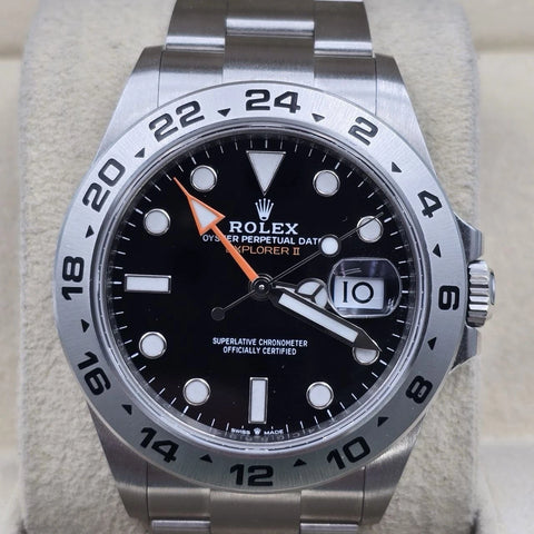 PAPERS 2023 Rolex Explorer II 42mm 226570 Stainless Steel Black Dial BOX