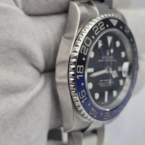 2015 PAPERS Rolex GMT Master II 116710BLNR Steel Ceramic Batman Watch BOX