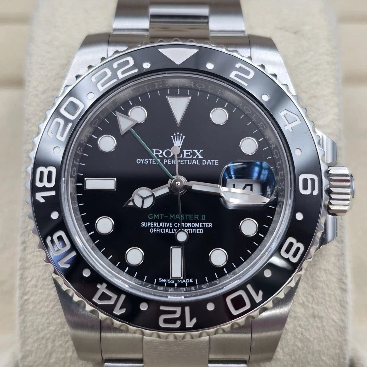 2017 Rolex GMT Master II Green Arrow 116710LN Stainless Steel Ceramic 40mm Watch