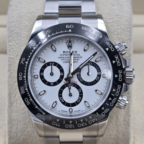 2023 PAPERS Rolex Daytona 116500LN Panda White Dial Ceramic 40mm Steel Watch BOX